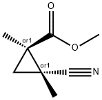 Cyclopropanecarboxylic acid, 2-cyano-1,2-dimethyl-, methyl ester, trans- (9CI) Structure