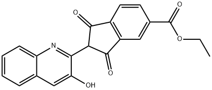 ethyl 2,3-dihydro-2-(3-hydroxy-2-quinolyl)-1,3-dioxo-1H-indene-5-carboxylate 구조식 이미지