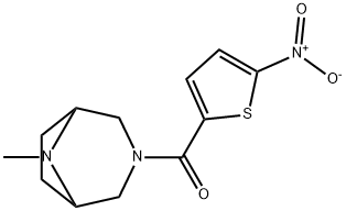 8-Methyl-3-(2-nitro-5-thienylcarbonyl)-3,8-diazabicyclo[3.2.1]octane 구조식 이미지