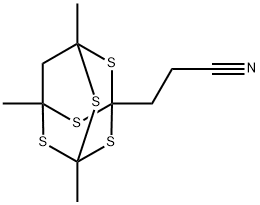 3,5,7-Trimethyl-2,4,6,8,9-pentathiaadamantane-1-propiononitrile Structure