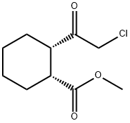 Cyclohexanecarboxylic acid, 2-(chloroacetyl)-, methyl ester, cis- (9CI) Structure