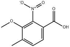 3-메톡시-4-메틸-2-니트로벤조산 구조식 이미지