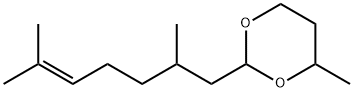 2-(2,6-dimethyl-5-heptenyl)-4-methyl-1,3-dioxane 구조식 이미지