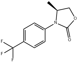 (S)-4-메틸-3-(4-트리플루오로메틸페닐)옥사졸리딘-2-온 구조식 이미지