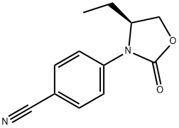 (S)-4-(4-ETHYL-2-OXOOXAZOLIDIN-3-YL)벤조니트릴 구조식 이미지