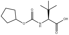 (S)-2-CYCLOPENTYLOXYCARBONYLAMINO-3,3-DIMETHYL-BUTYRIC ACID
 Structure