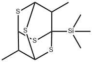 Silane, (9,10-dimethyl-2,4,6,8-tetrathiatricyclo[3.3.1.1(3,7)]dec-1-yl )trimethyl- 구조식 이미지