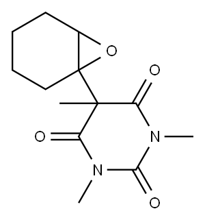 1,3,5-Trimethyl-5-[7-oxabicyclo[4.1.0]hept-1-yl]pyrimidine-2,4,6(1H,3H,5H)-trione Structure