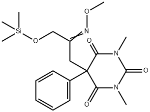 5-[2-(Methoxyimino)-3-(trimethylsiloxy)propyl]-1,3-dimethyl-5-phenylpyrimidine-2,4,6(1H,3H,5H)-trione 구조식 이미지