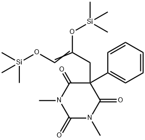 5-[2,3-Bis(trimethylsiloxy)-2-propenyl]-1,3-dimethyl-5-phenylpyrimidine-2,4,6(1H,3H,5H)-trione Structure