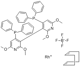 (R)-(+)-2,2',6,6'-TETRAMETHOXY-4,4'-BIS(DIPHENYLPHOSPHINO)-3,3'-BIPYRIDINE(1,5-CYCLOOCTADIENE)RHODIUM(I) TETRAFLUOROBORATE Structure