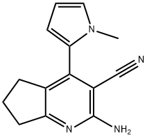 5H-Cyclopenta[b]pyridine-3-carbonitrile,2-amino-6,7-dihydro-4-(1-methyl-1H-pyrrol-2-yl)-(9CI) Structure