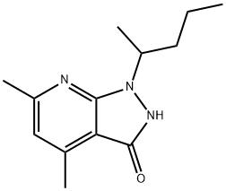 3H-Pyrazolo[3,4-b]pyridin-3-one,1,2-dihydro-4,6-dimethyl-1-(1-methylbutyl)-(9CI) 구조식 이미지