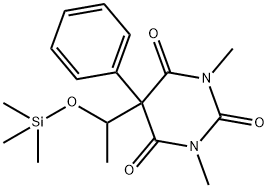 1,3-Dimethyl-5-phenyl-5-[1-(trimethylsiloxy)ethyl]-2,4,6(1H,3H,5H)-pyrimidinetrione Structure