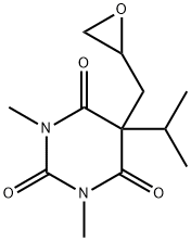 1,3-Dimethyl-5-isopropyl-5-(oxiranylmethyl)-2,4,6(1H,3H,5H)-pyrimidinetrione 구조식 이미지