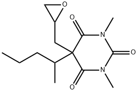 1,3-Dimethyl-5-(1-methylbutyl)-5-(oxiranylmethyl)-2,4,6(1H,3H,5H)-pyrimidinetrione Structure