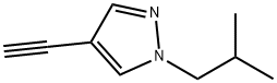 1H-Pyrazole, 4-ethynyl-1-(2-methylpropyl)- (9CI) Structure