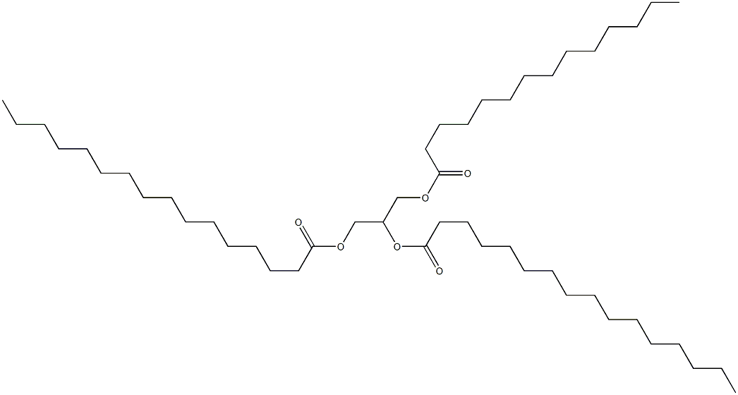 1,2-dipalmitoyl-3-myristoylglycerol Structure