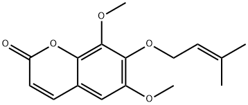 6,8-Dimethoxy-7-(3-methyl-2-butenyloxy)coumarin Structure