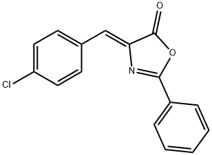 5(4H)-Oxazolone, 4-[(4-chlorophenyl)methylene]-2-phenyl-, (4Z)- Structure