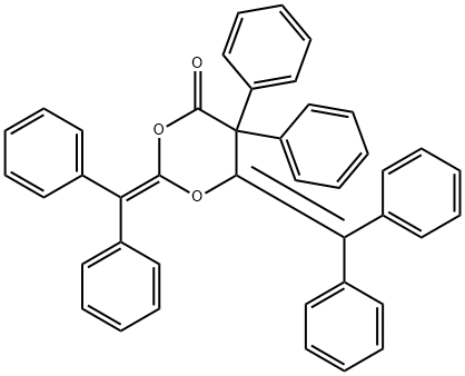 5,5-디페닐-2,6-비스(디페닐메틸렌)-1,3-디옥산-4-온 구조식 이미지