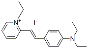 2-[2-[4-(diethylamino)phenyl]vinyl]-1-ethylpyridinium iodide Structure