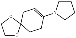 Pyrrolidine, 1-(1,4-dioxaspiro[4.5]dec-7-en-8-yl)- 구조식 이미지