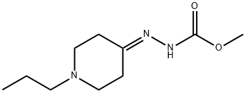 Hydrazinecarboxylic acid, (1-propyl-4-piperidinylidene)-, methyl ester (9CI) Structure