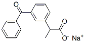 sodium 2-(3-benzoylphenyl)propionate Structure