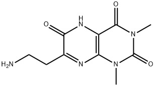 2,4,6(3H)-Pteridinetrione,  7-(2-aminoethyl)-1,5-dihydro-1,3-dimethyl- Structure