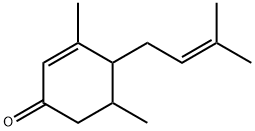 3,5-dimethyl-4-(3-methylbut-2-enyl)cyclohex-2-en-1-one 구조식 이미지