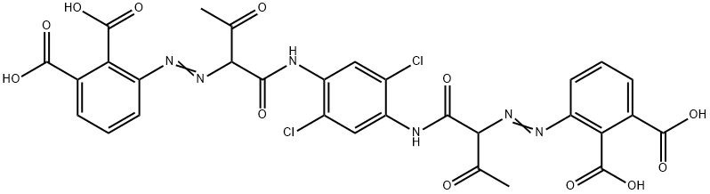 3,3'-[(2,5-dichloro-1,4-phenylene)bis[imino(1-acetyl-2-oxoethane-1,2-diyl)azo]]bisphthalic acid Structure