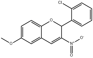 2-(2-Chlorophenyl)-6-methoxy-3-nitro-2H-1-benzopyran 구조식 이미지