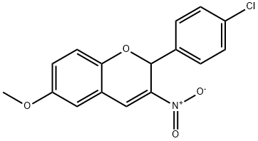 2-(4-Chlorophenyl)-6-methoxy-3-nitro-2H-1-benzopyran Structure