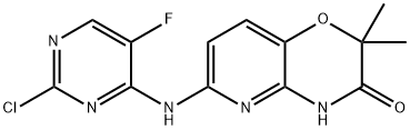 6-(2-chloro-5-fluoropyriMidin-4-ylaMino)-2,2-diMethyl-2H-pyrido[3,2-b][1,4]oxazin-3(4H)-one Structure