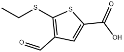 Thiophene-2-carboxylic acid, 5-ethylthio-4-formyl- Structure