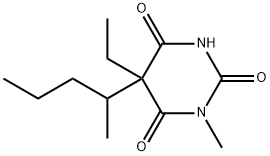 5-Ethyl-1-methyl-5-(1-methylbutyl)-2,4,6(1H,3H,5H)-pyrimidinetrione 구조식 이미지