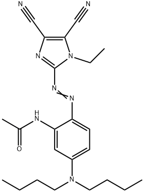 2-[2-(Acetylamino)-4-(dibutylamino)phenylazo]-1-ethyl-1H-imidazole-4,5-dicarbonitrile 구조식 이미지