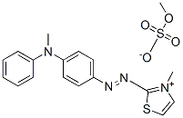 3-methyl-2-[[p-(N-methylanilino)phenyl]azo]thiazolium methyl sulphate Structure