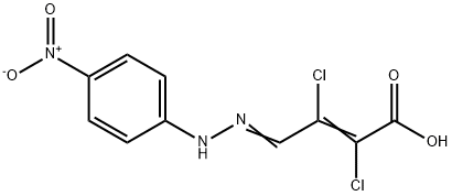 2,3-DICHLORO-4-[2-(4-NITROPHENYL)HYDRAZONO]BUT-2-ENOIC ACID 구조식 이미지