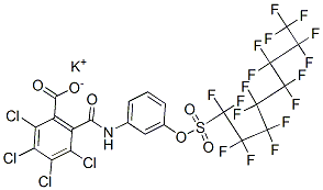 potassium 2,3,4,5-tetrachloro-6-[[[3-[[(heptadecafluorooctyl)sulphonyl]oxy]phenyl]amino]carbonyl]benzoate Structure