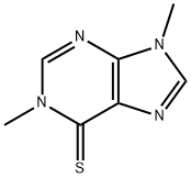 1,9-디메틸-9H-퓨린-6(1H)-티온 구조식 이미지
