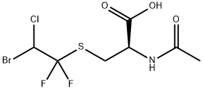 N-아세틸-S-(2-브로모-2-클로로-1,1-디플루오로에틸)-L-시스테인 구조식 이미지