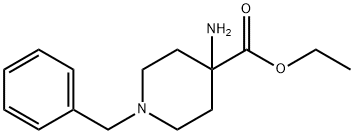 4-Piperidinecarboxylic acid, 4-aMino-1-(phenylMethyl)-, ethyl ester Structure