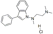 N,N,N'-trimethyl-N'-(3-phenyl-1H-indol-1-yl)ethylenediamine monohydrochloride Structure