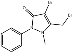 4-Bromo-3-(bromomethyl)-2-methyl-1-phenylpyrazolin-5-one98% Structure