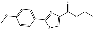 2-(4-메톡시-페닐)-티아졸-4-카르복실산에틸에스테르 구조식 이미지
