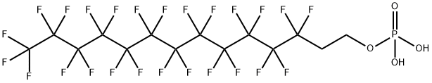 bis(3,3,4,4,5,5,6,6,7,7,8,8,9,9,10,10,11,11,12,12,13,13,14,14,14-pentacosafluorotetradecyl) hydrogen phosphate Structure