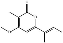 4-Methoxy-3-methyl-6-[(E)-1-methyl-1-propenyl]-2H-pyran-2-one 구조식 이미지