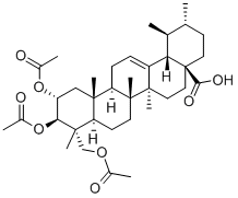 2,3,23-TRI(ACETYLOXY)-(2ALPHA,3BETA,4ALPHA)-URS-12-EN-28-OIC ACID Structure